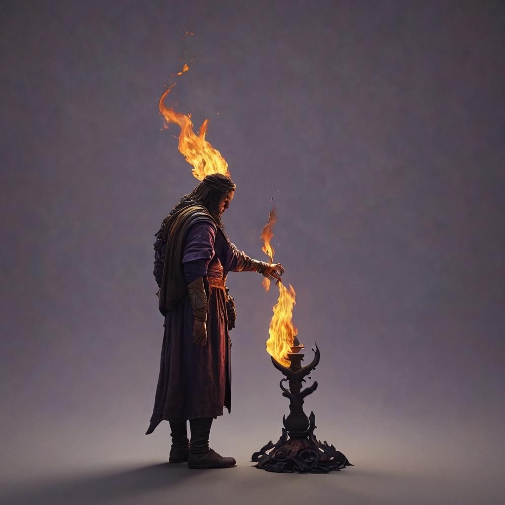 Dramatic Rosh Hashanah Scene in Dark Fantasy Style