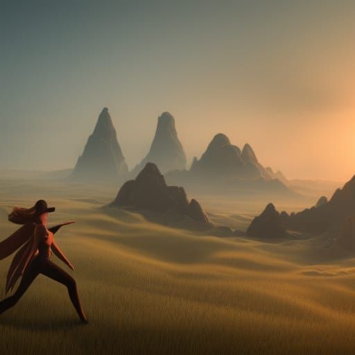 Shadow Streching across a plain