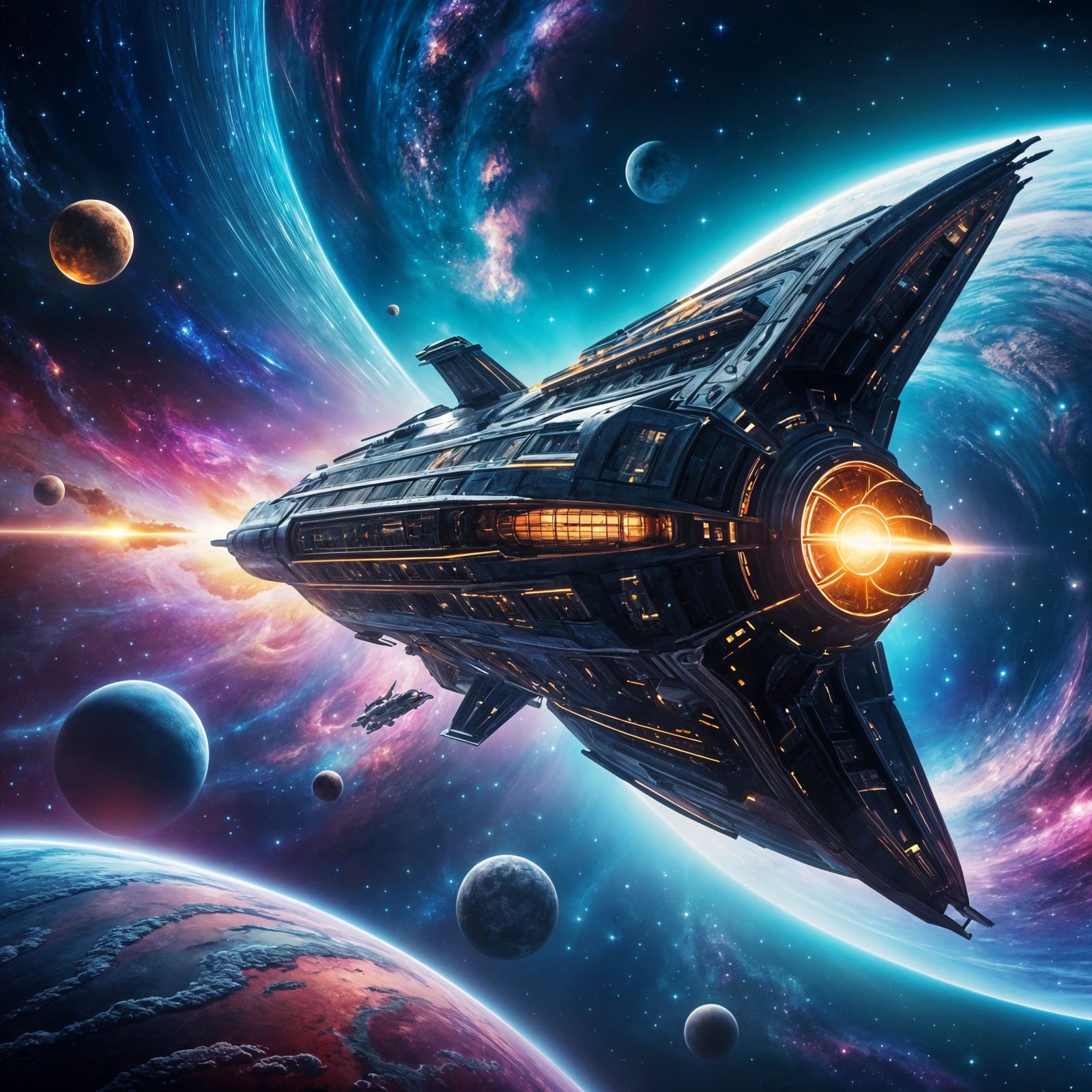 Journey Through the Stars - SpaceWarp  by @William Wallis