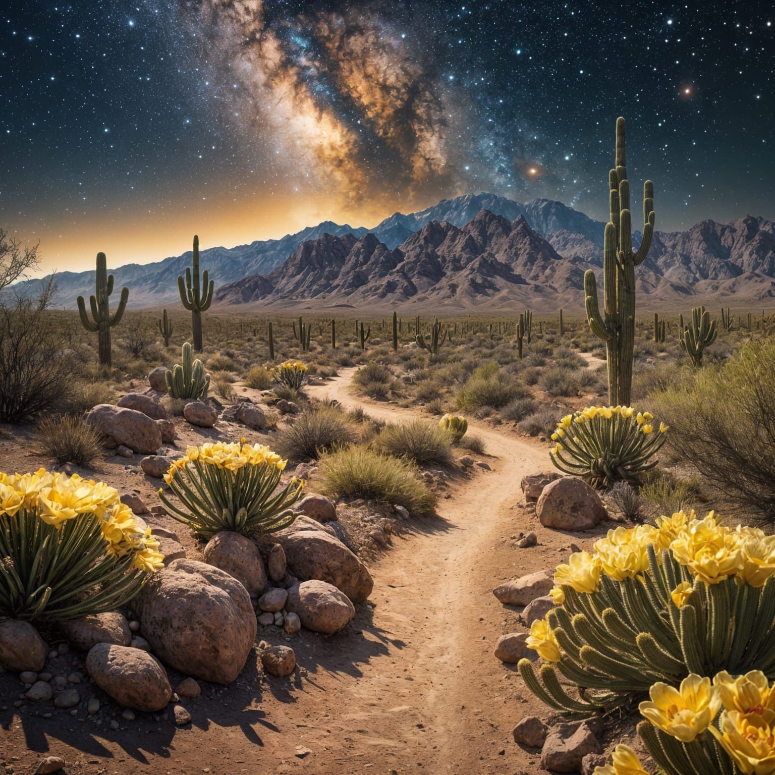 The Desert at Night  by @KrisB