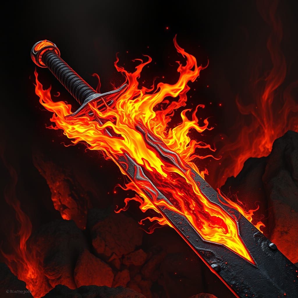 Sword on fire  by @Chris Stagg