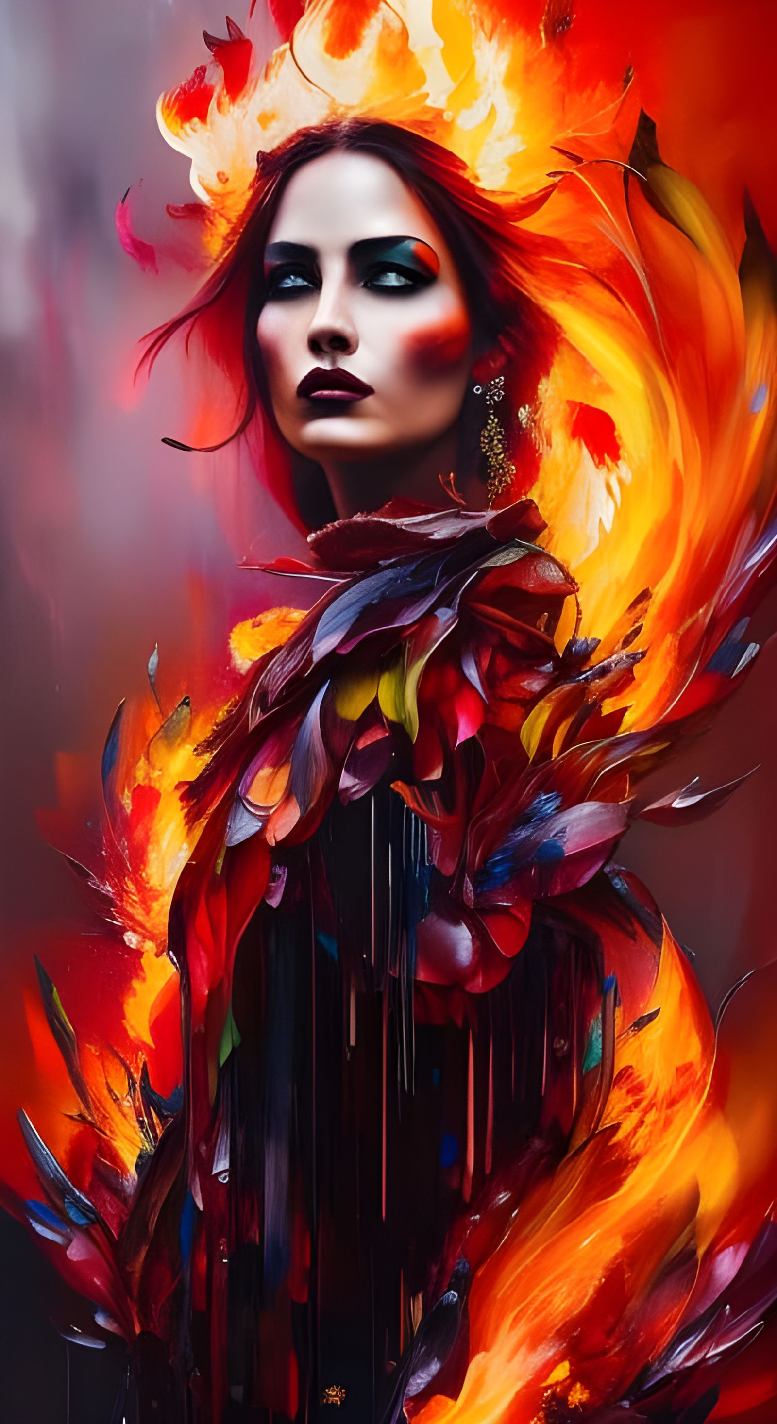 Beautiful Phoenix Woman - AI Generated Artwork - NightCafe Creator