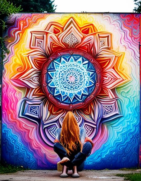 Mandala graffiti art