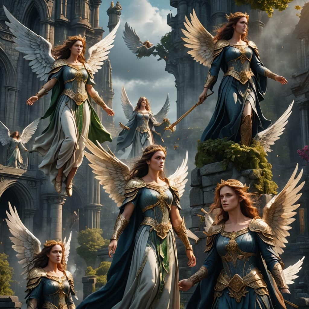 Beautiful female angels in Ireland