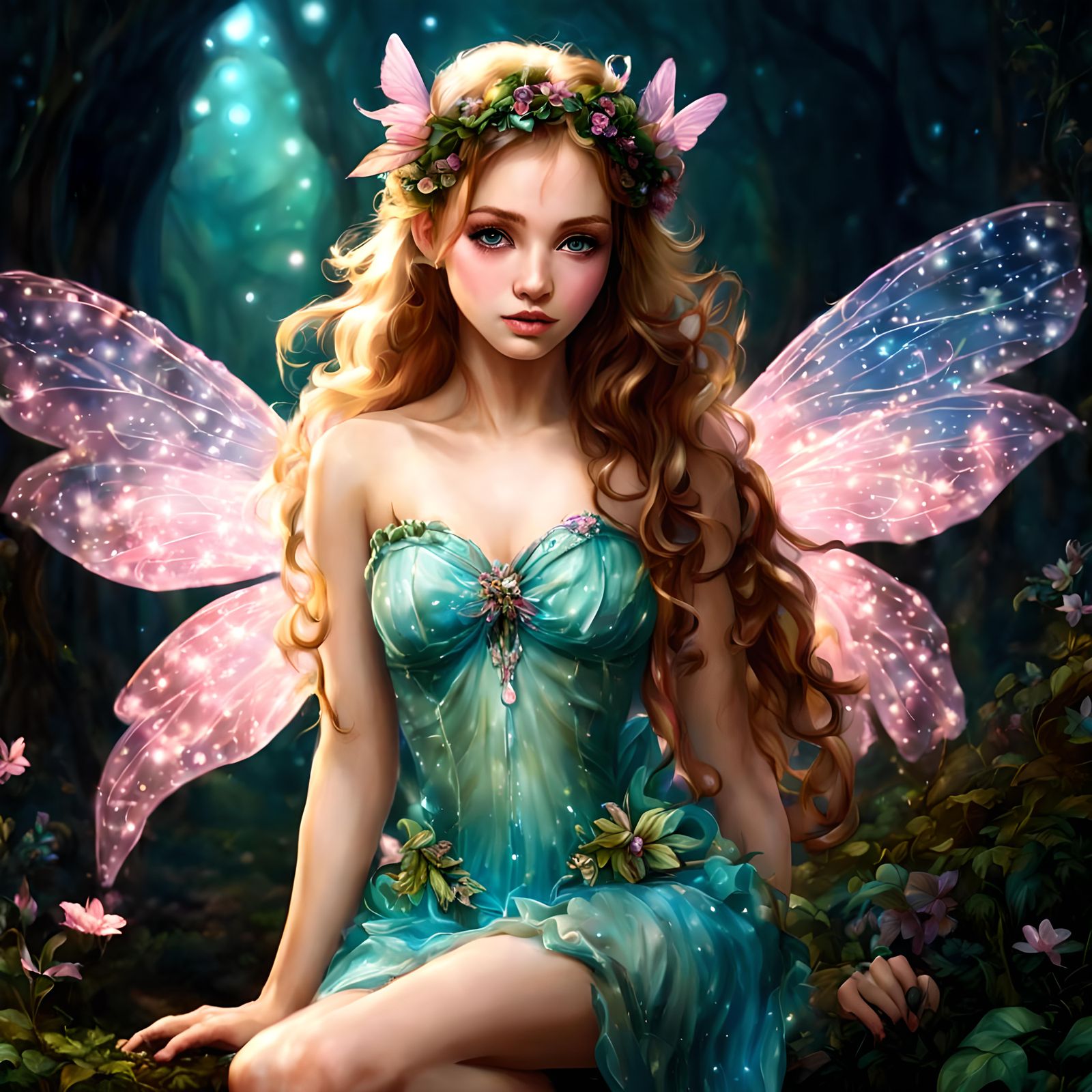 Beautiful fantasy fairy, age 25