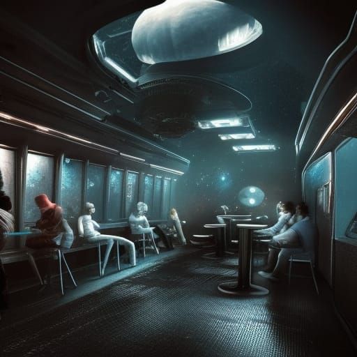 [ Cine still movie scene Coffee Shop in Space, ], Coffee Shop in Space