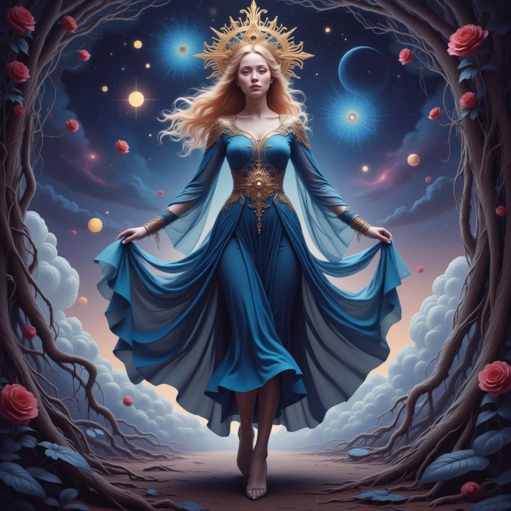 Cosmic Moxie woman of change and glory a space wonder of loving grace <lora:Moxie Sormay:1.0> 