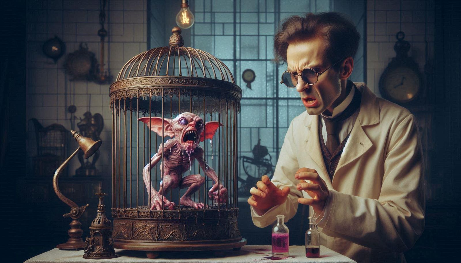 Scientist and the demon.