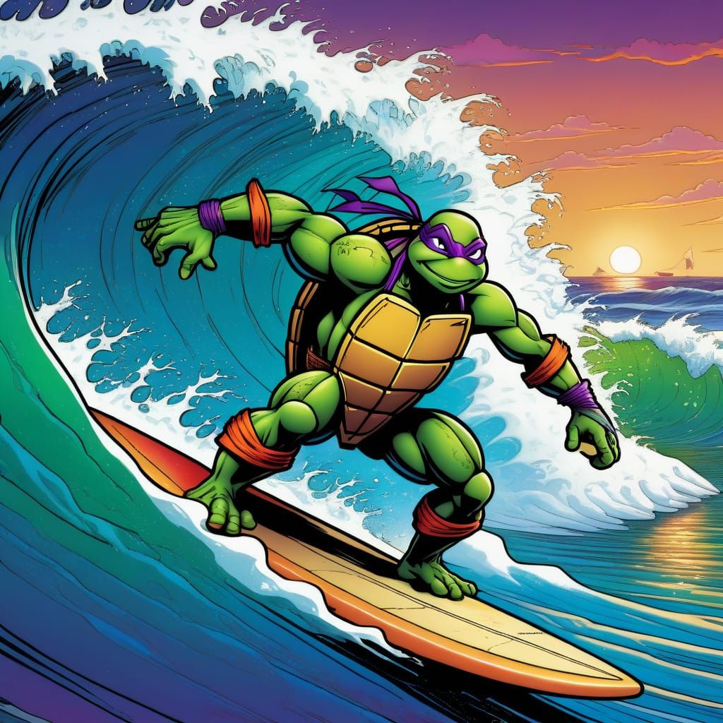 Donatello Havin' Fun in the Sun!