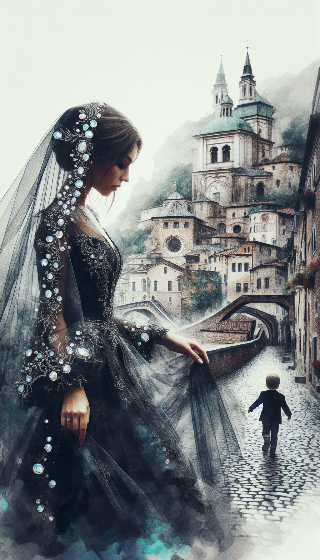 The stranger in black