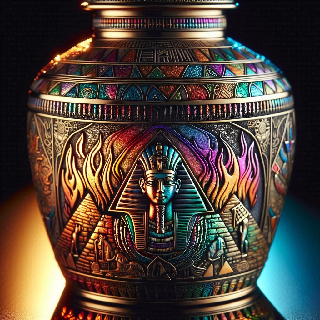 Decorative Urn Egyptian King Tut 2