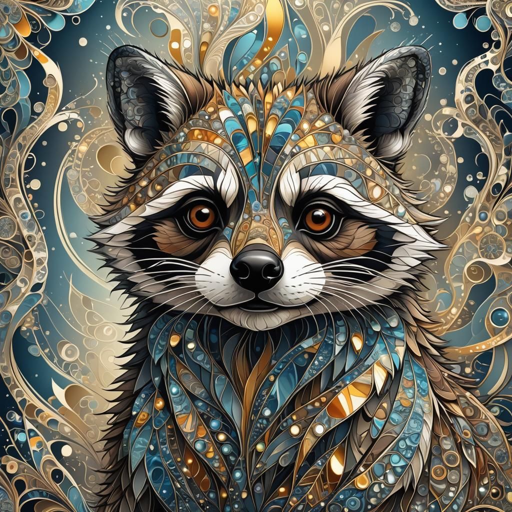 ray the sparkle raccoon