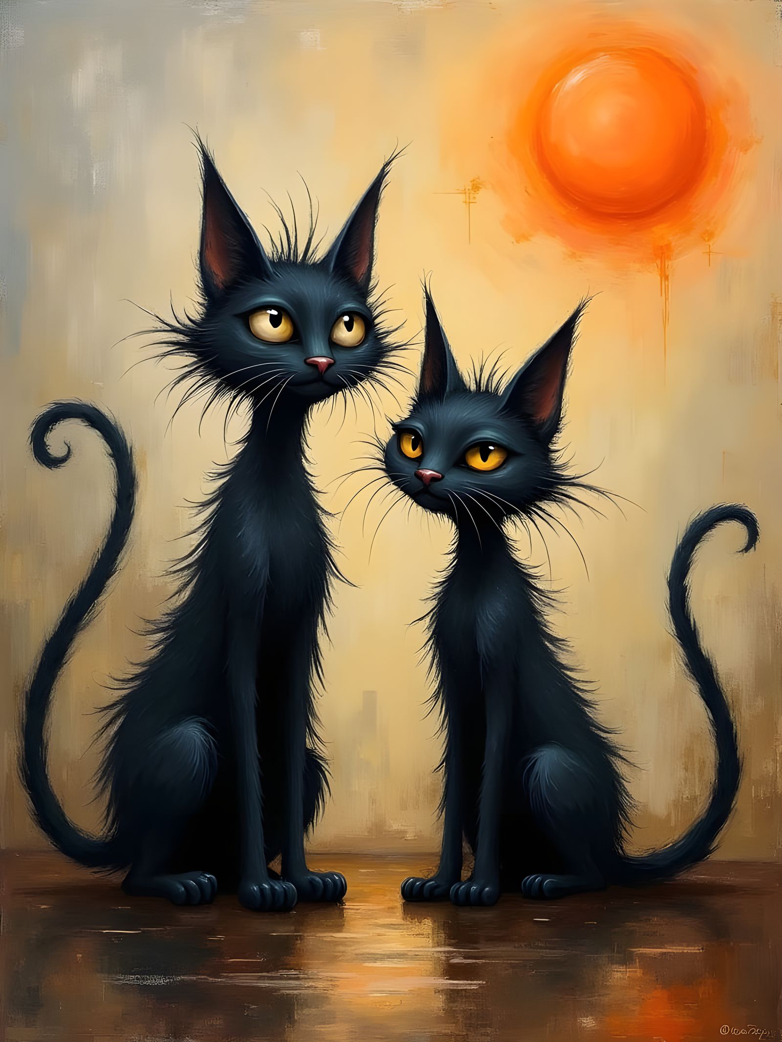 Whimsical Cats  by @Tonutz