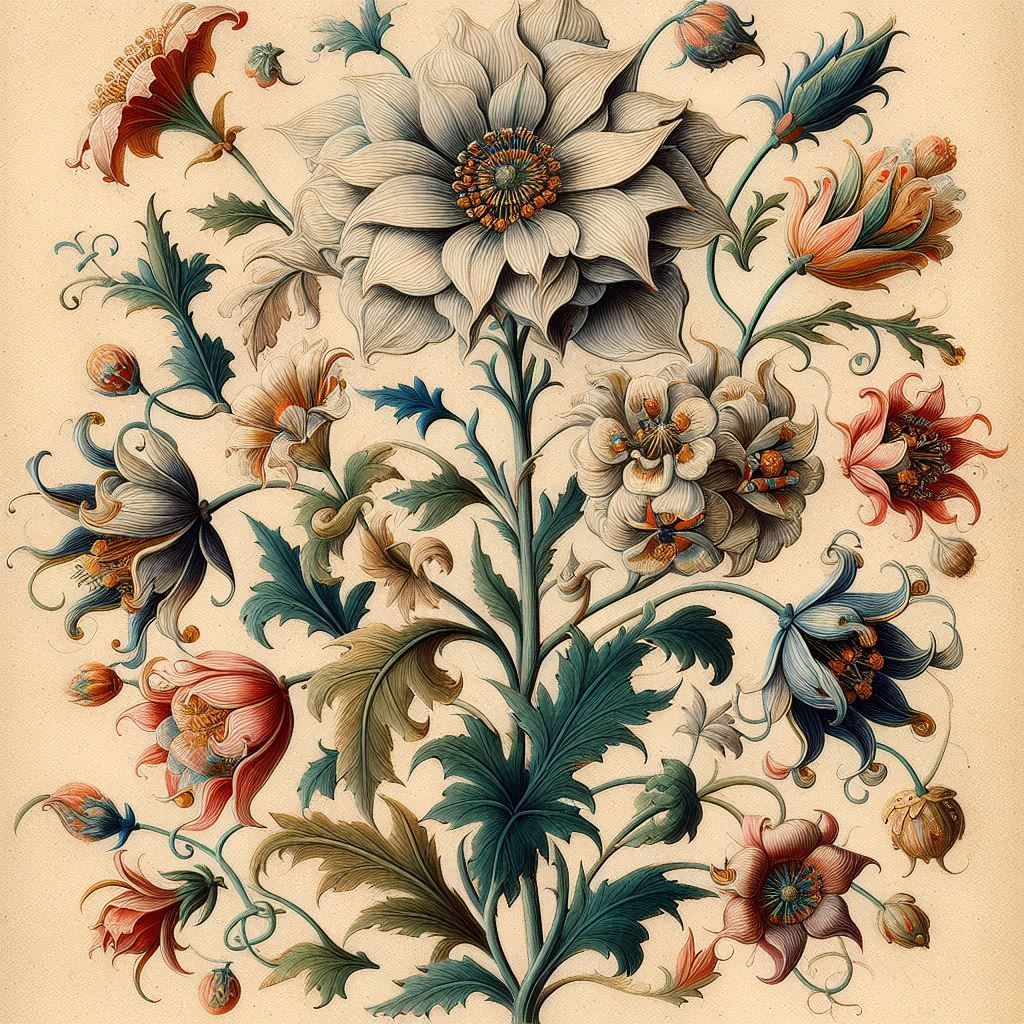 Vintage Floral Study