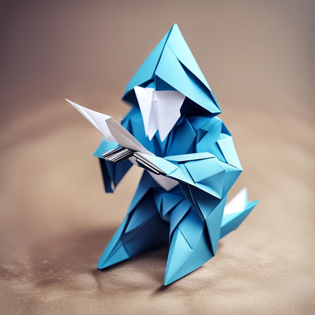 Origami Internet Stalker Papercraft Sculpture