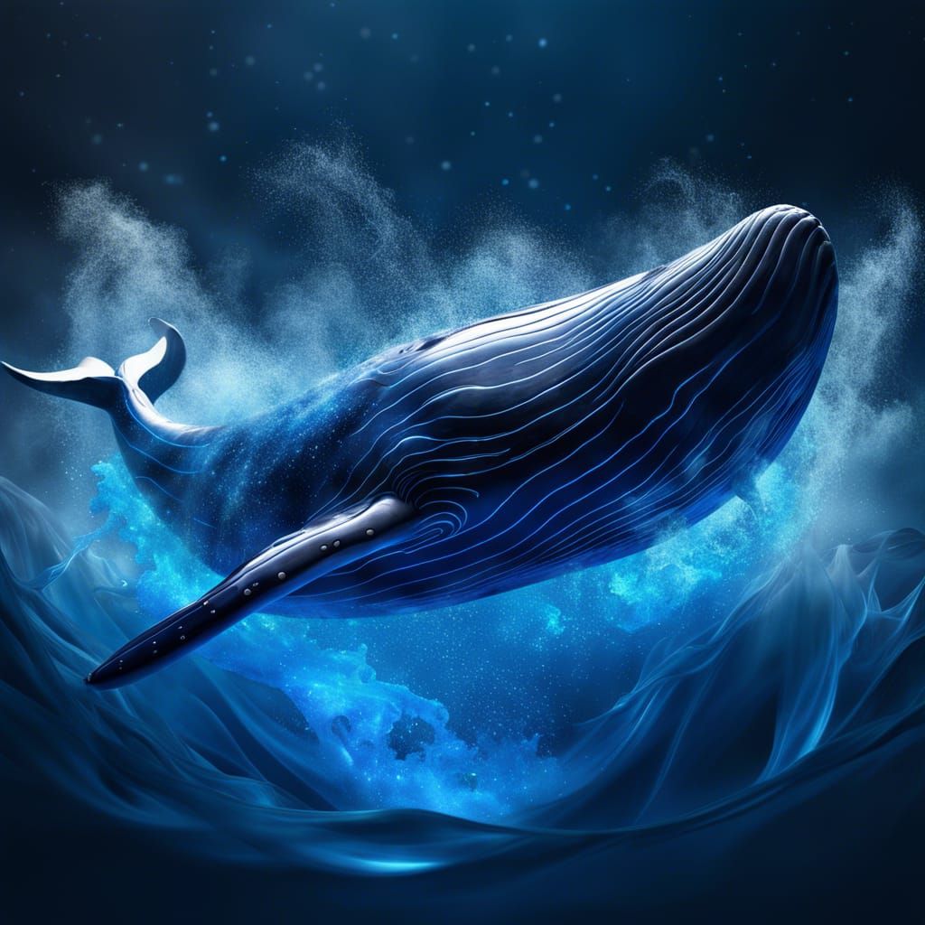 Blown Glass Big Blue Whale Figurine. - AI Generated Artwork - NightCafe ...