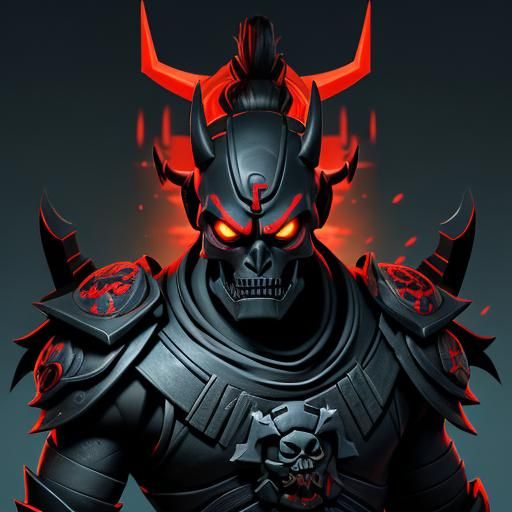 Robot Samurai vs Demons: Fantasy Concept Art