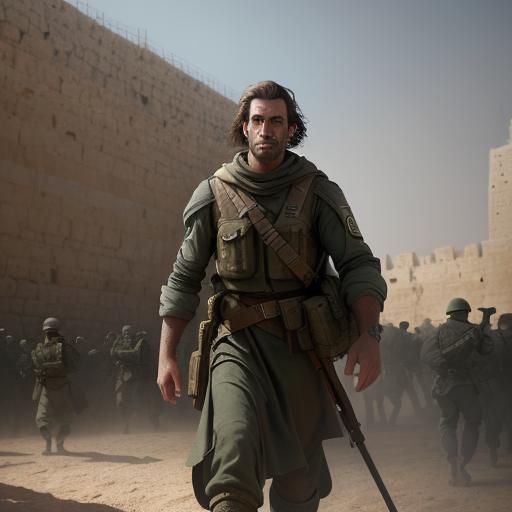 Israeli Paratroopers Liberate Western Wall: Matte Painting