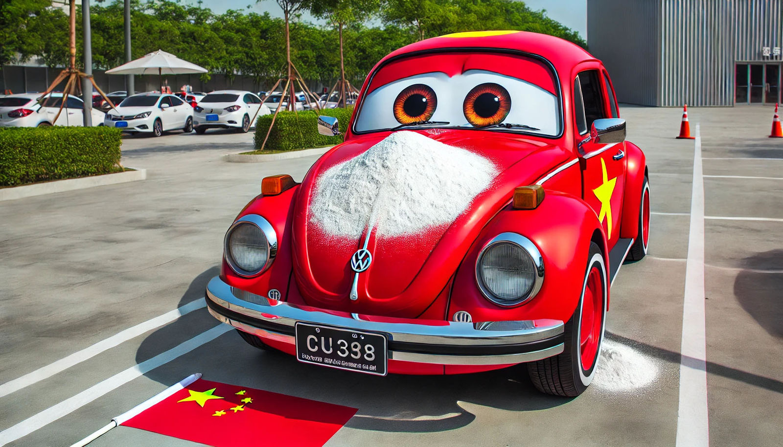 Red card for red car