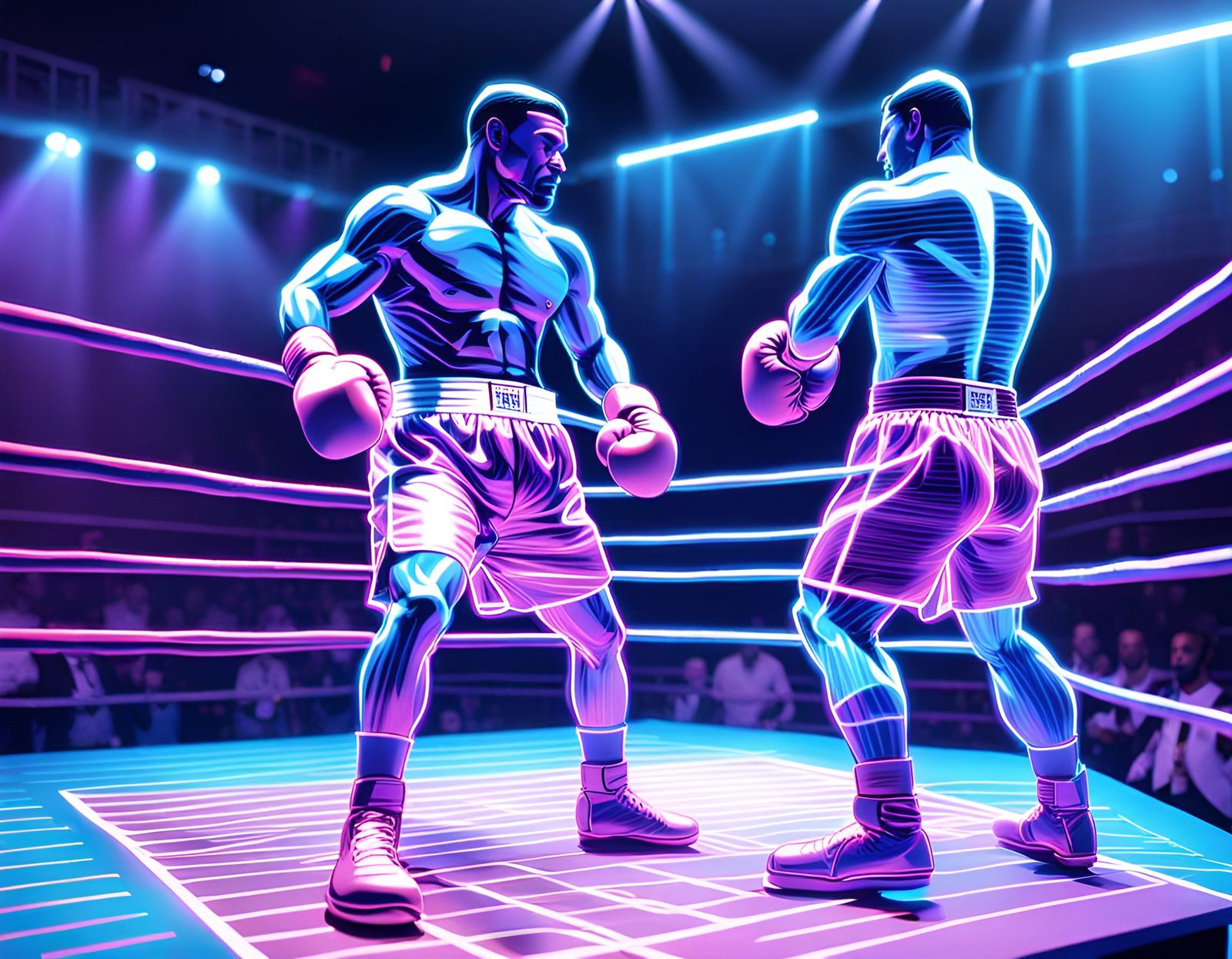 Holographic Boxing Match  by @TrinaWass
