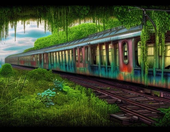 Steampunk Train Station in Post-Apocalyptic Setting