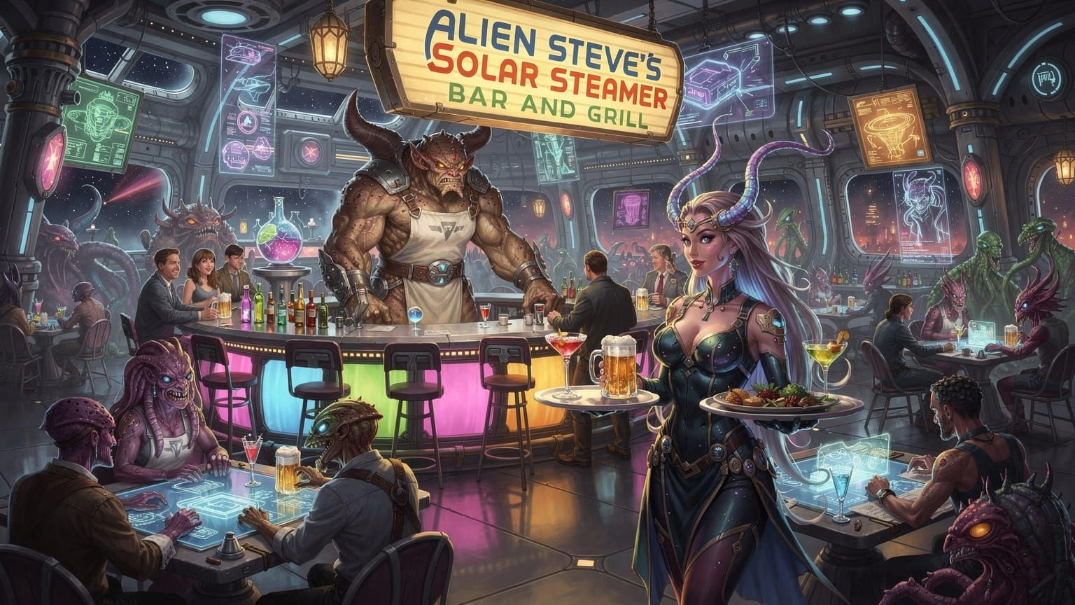 Alien Steve's Space Station Bar!