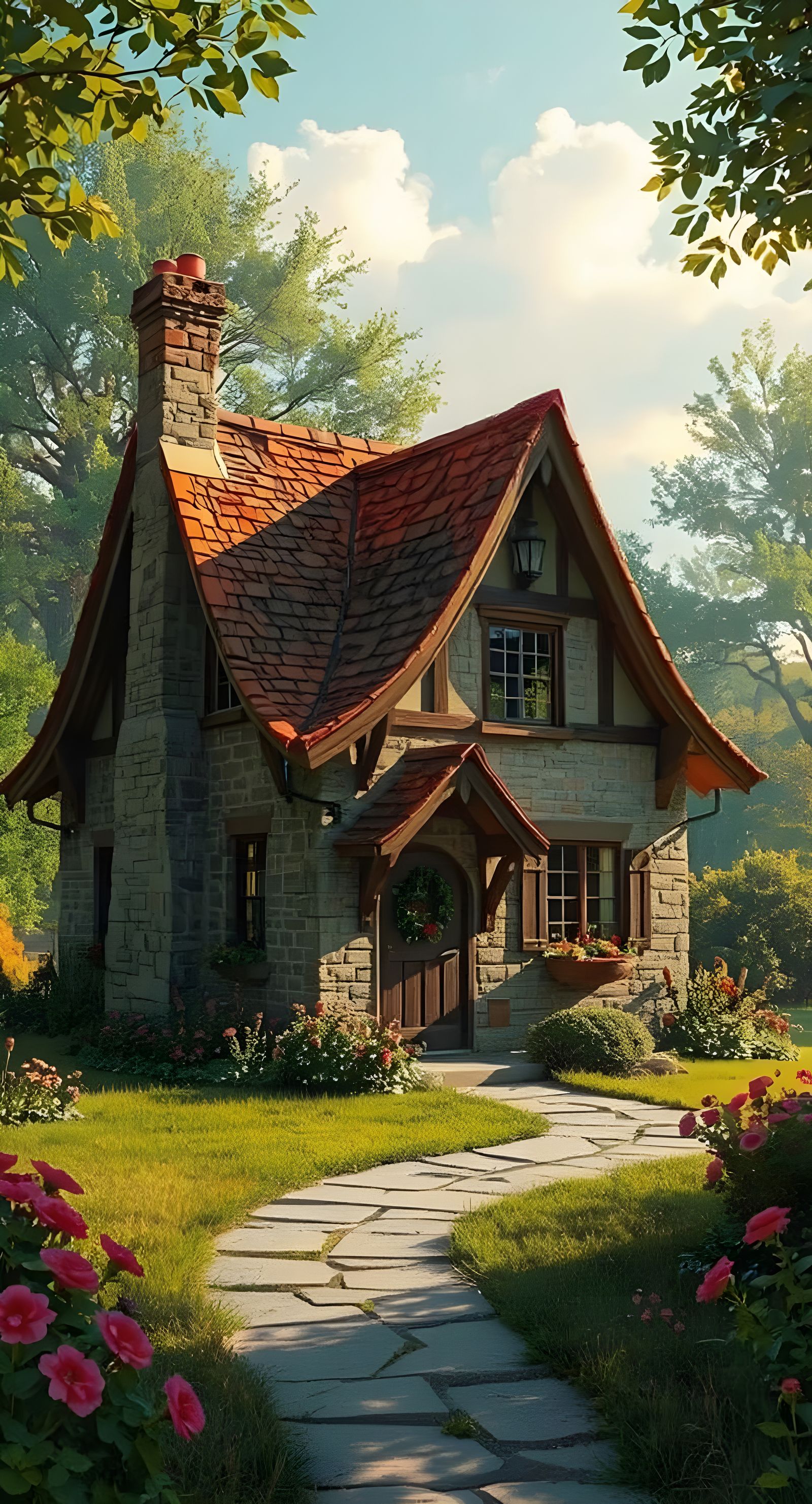 Red-tiled Cottage   by @AncientAardvark 