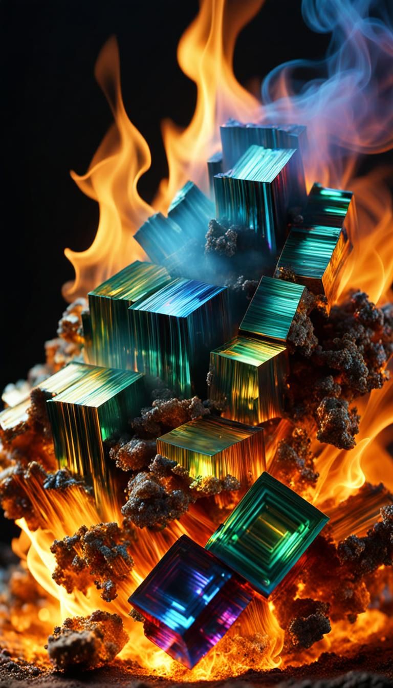 Flames of bismuth.