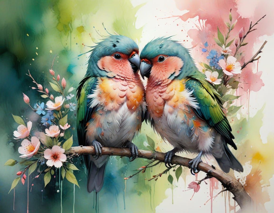 lovebirds  by @Sasha