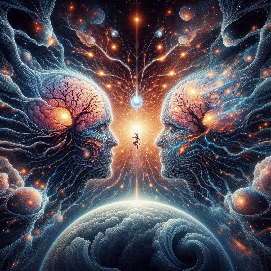 Your consciousness is my user illusion of you and my consciousness is your user illusion of me