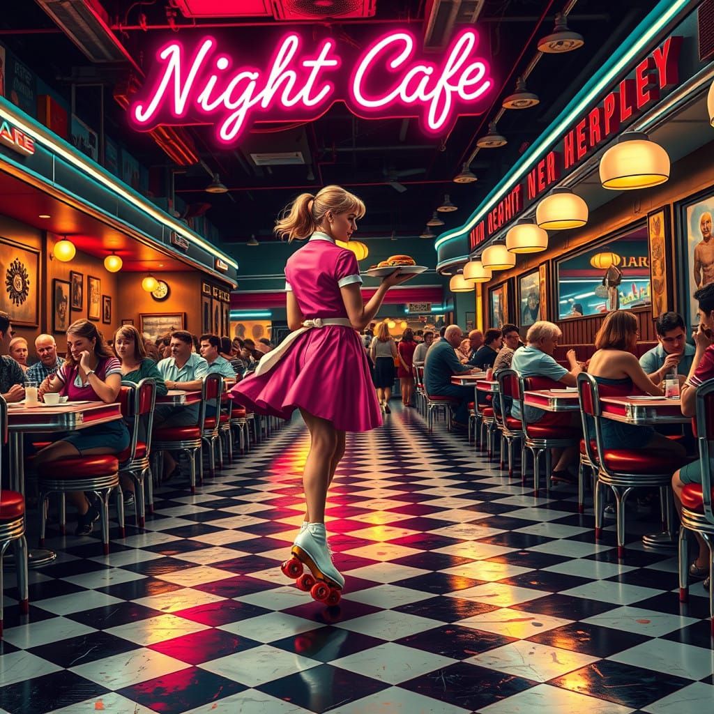 A Night Cafe waitress  by @JMO