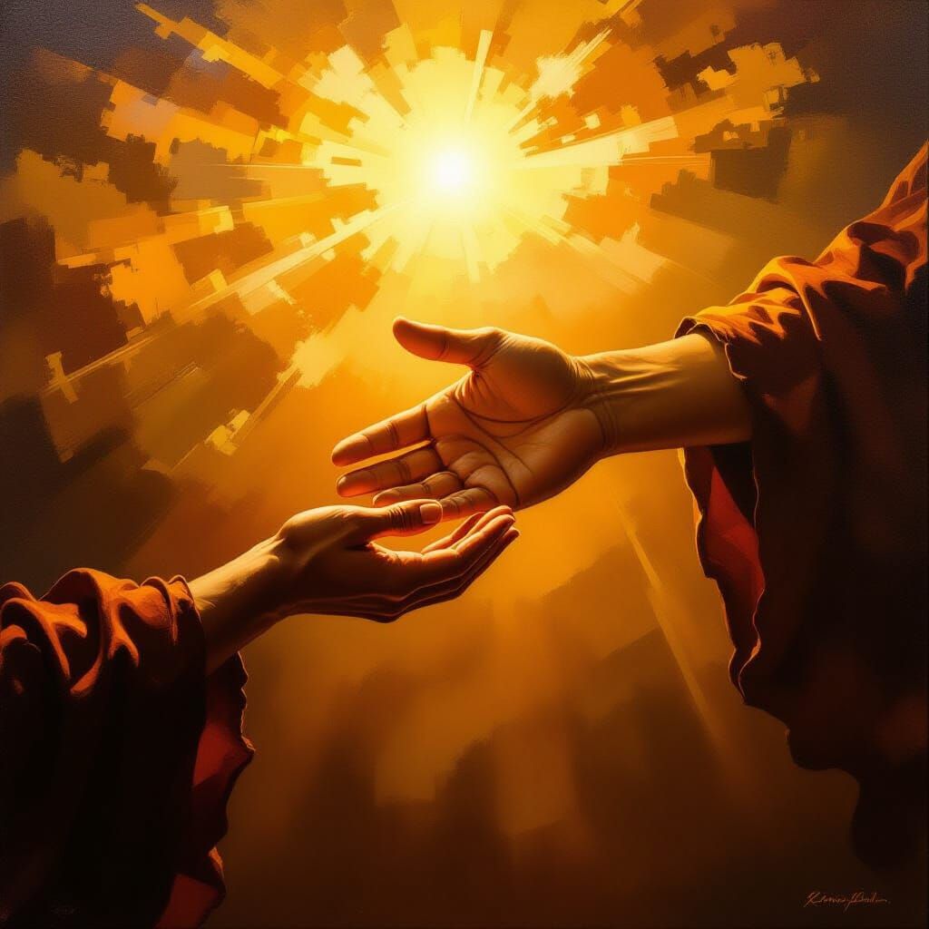 Divine Abundance Flowing From Generous Hand