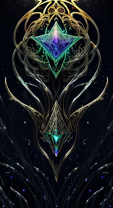 Stunning, gold filigree, 
Liquid mercury,  living metal, liv...