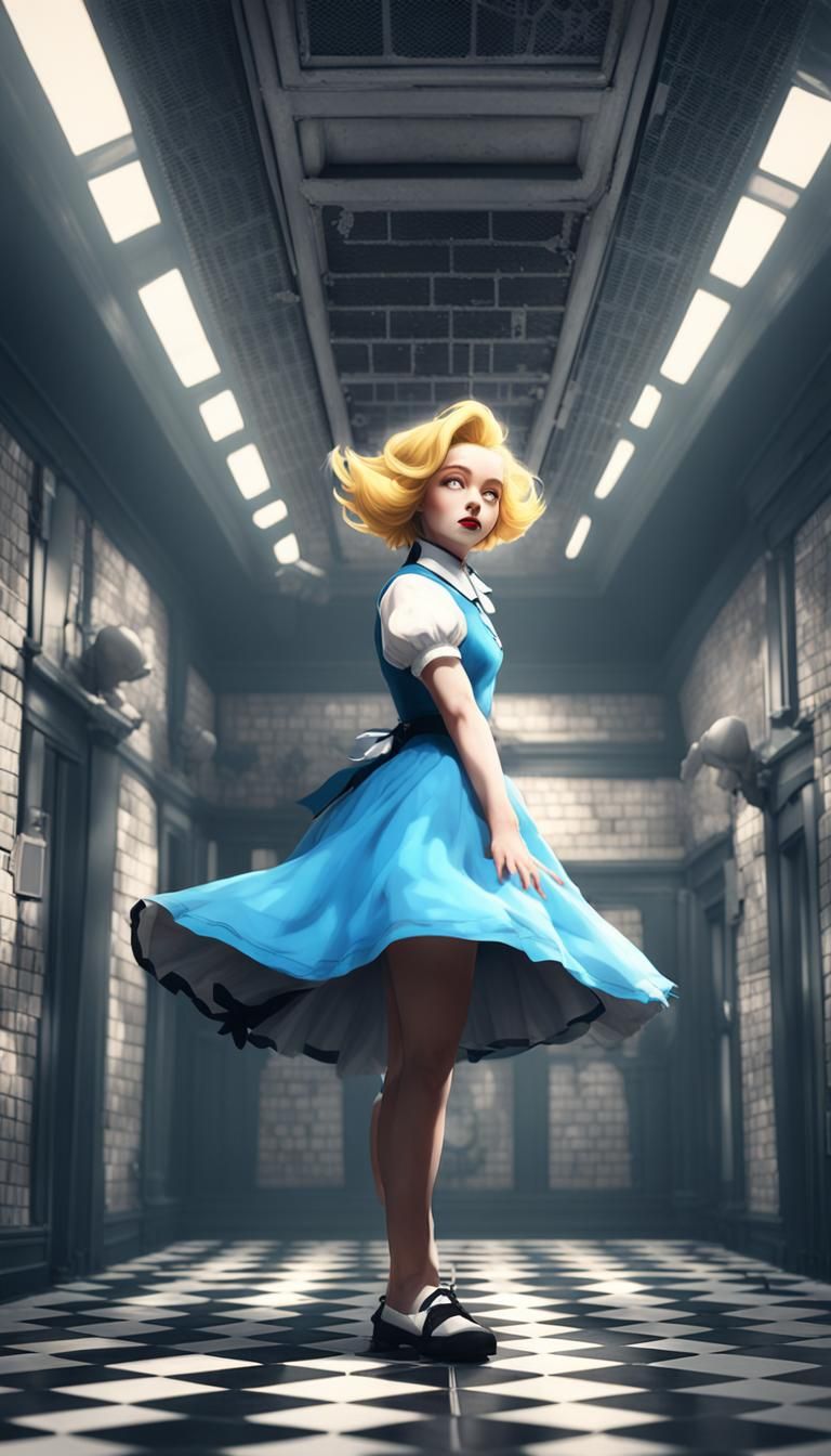 Alice in Wonderland meets Marilyn Monroe