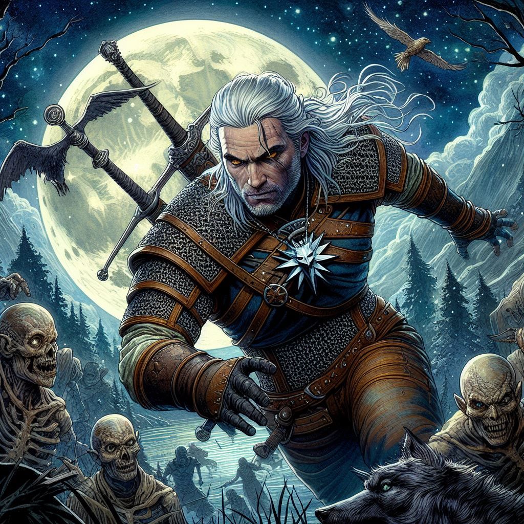 The Witcher at work😁😎⚔️