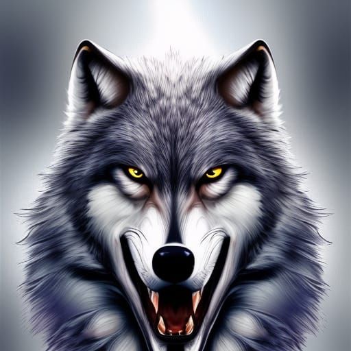 Angry wolf - AI Generated Artwork - NightCafe Creator