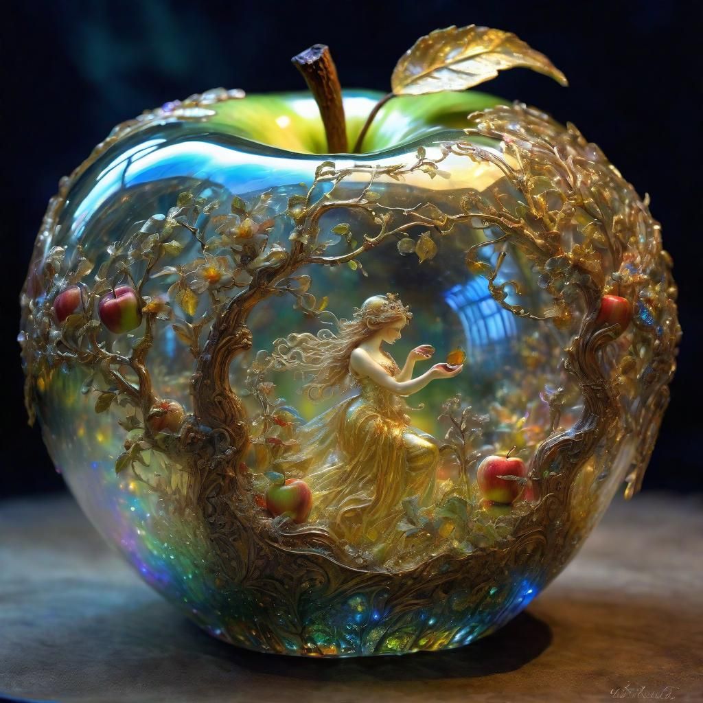 Fairy in an apple  by @MArt