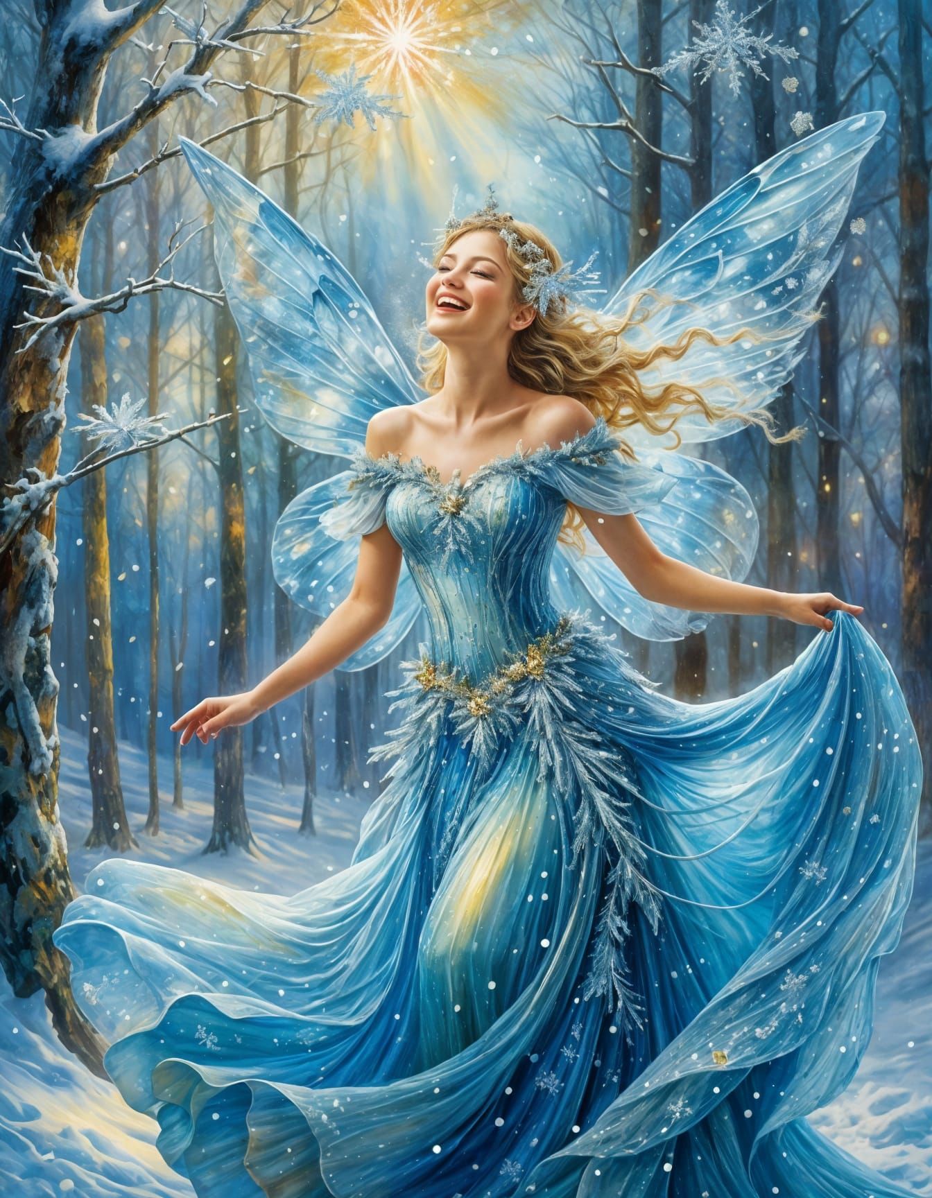 Winter fairy  by @StriderAiArt