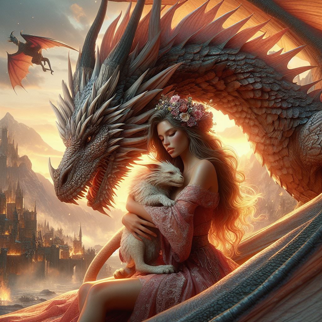 Woman  and Dragon