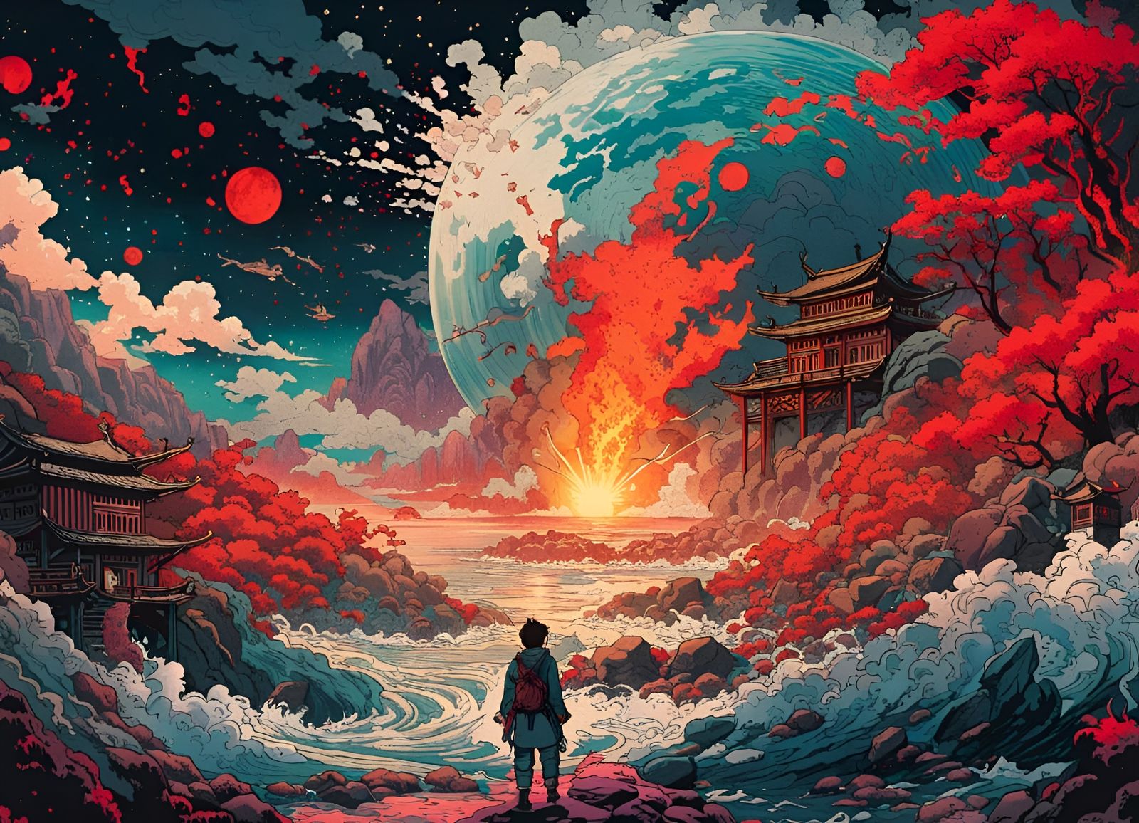 as doom approached us, I couldn't help but stare in awe at the beauty of chaos  by @nana