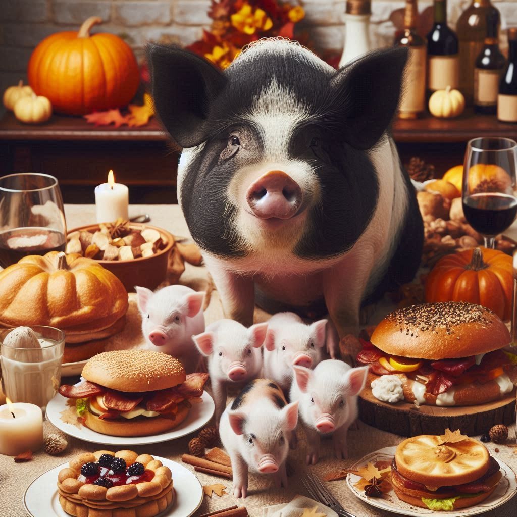 A Thanksful of 'givin' Special Eatin' week.. pig & piglets