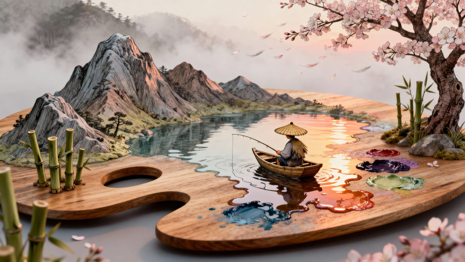 Fishing in paint   by @AutumnBear