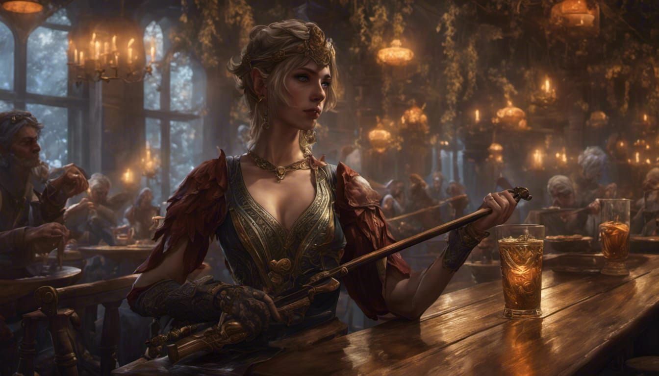 Elf with Magic-powered Synthesizer