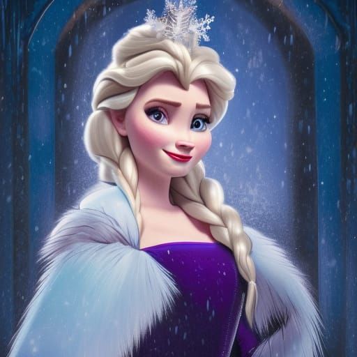 Elsa in the ice palace - AI Generated Artwork - NightCafe Creator