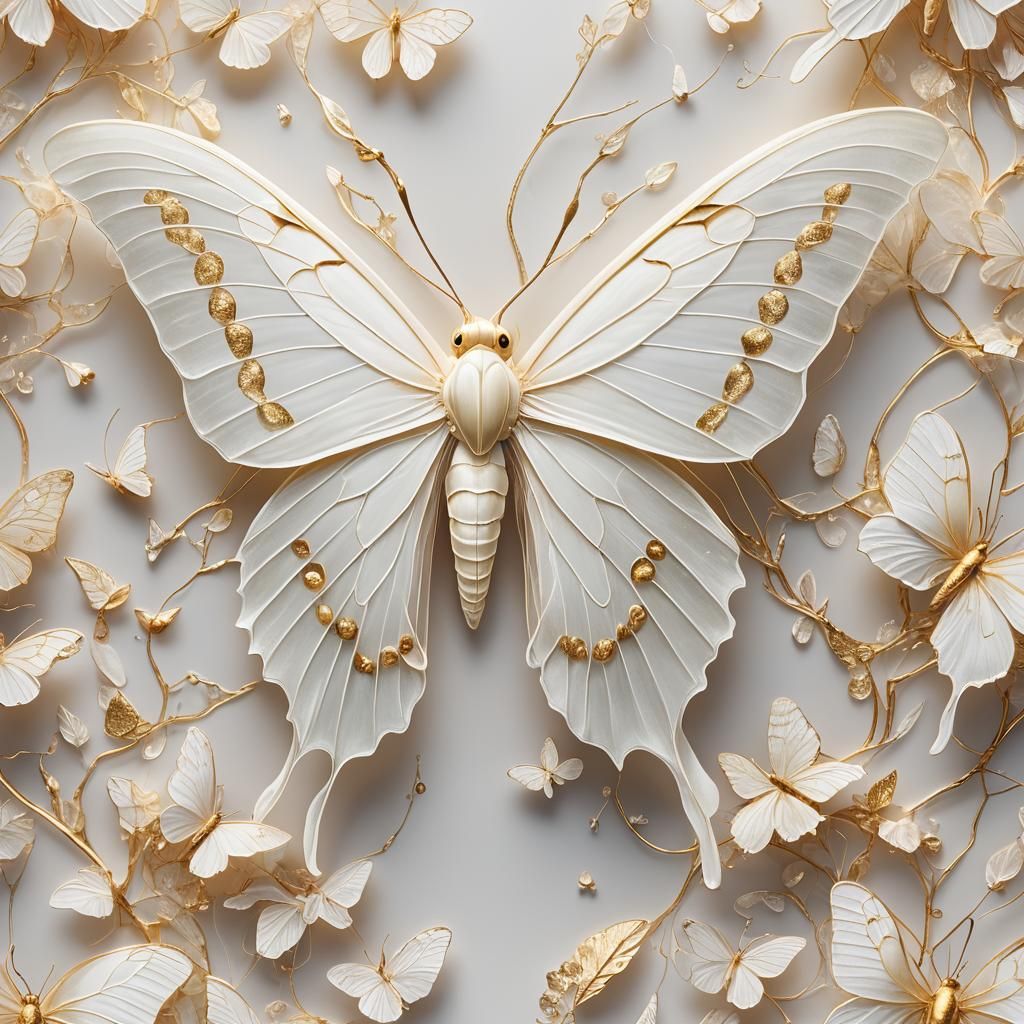 White moth