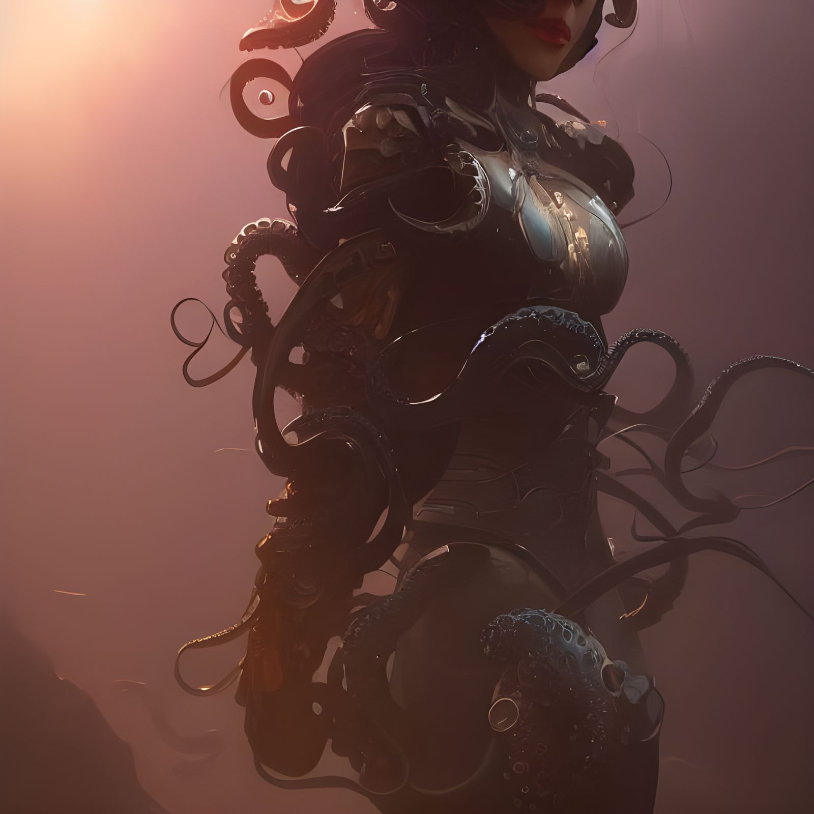 Armored Tentacles 8k resolution concept art portrait by Greg...