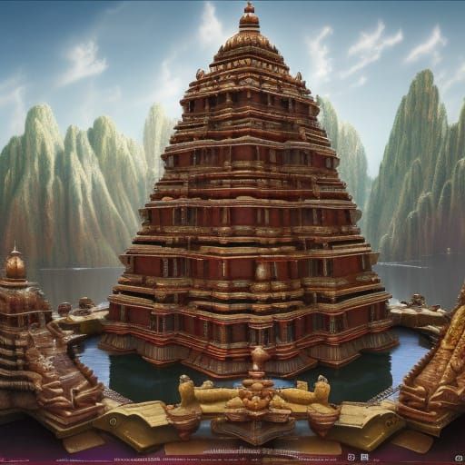 A Tamil Hindu temple - AI Generated Artwork - NightCafe Creator