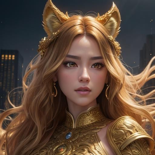 anthropomorphic a photorealistic portrait of a stunningly be...