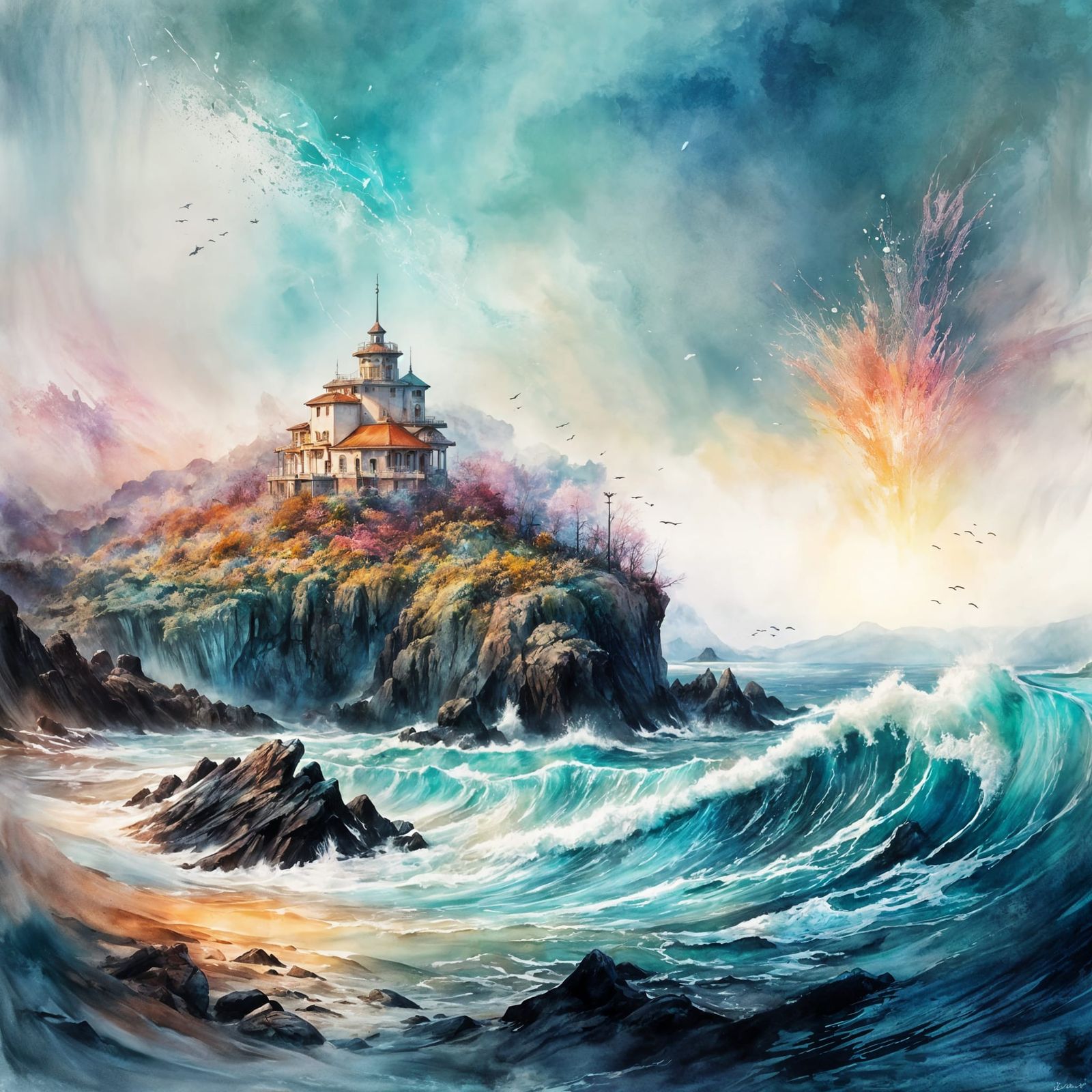 Oceanside palace  by @Laevos