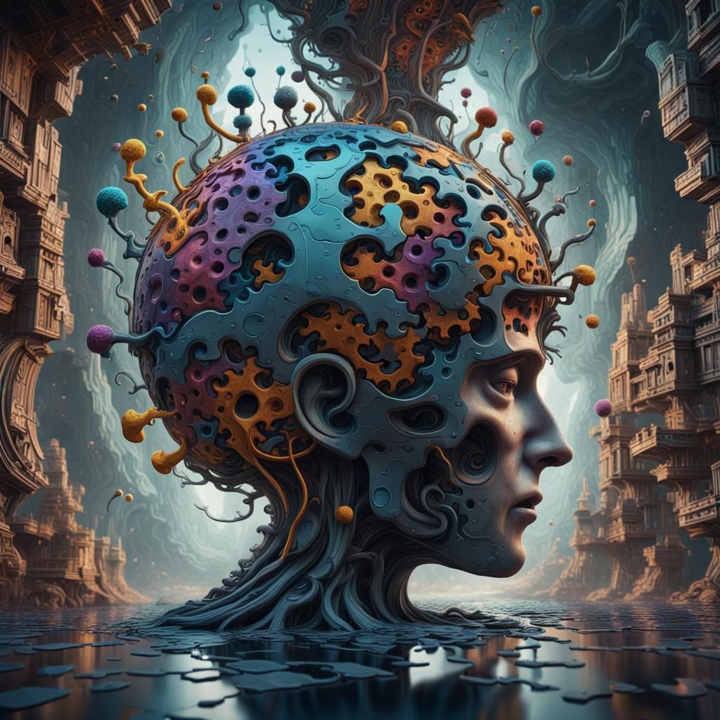 Abstract Human Mind: Detailed Matte Painting